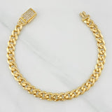 Bracelet Cubana 9.8g / 7 3/4 in / 6.53mm Yellow Gold 18K