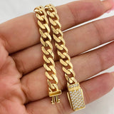 Bracelet Cubana 9.8g / 7 3/4 in / 6.53mm Yellow Gold 18K