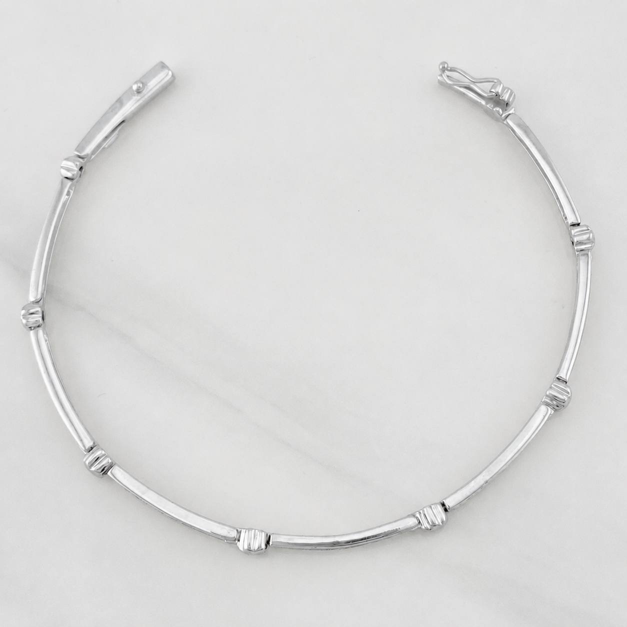 Bracelet Stars Diamonds 72pts 8.15g / 7 in / 1.8mm White Gold 18K