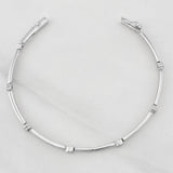 Bracelet Stars Diamonds 72pts 8.15g / 7 in / 1.8mm White Gold 18K