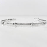 Bracelet Stars Diamonds 72pts 8.15g / 7 in / 1.8mm White Gold 18K