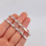 Cadena Rustica Corona 15.95g / 26 in / 5.1mm Oro Blanco 18K