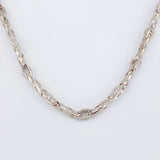 Cadena Rustica Espiral Intercalada 50g / 26 in / 4.9mm Oro Blanco 18K