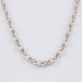 Cadena Rustica Cubica 43g / 26 in / 4.9mm Oro Blanco 18K