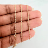 Cadena Trebol Aro Seguido 4gr / 17 3/4 in / 0.5mm Oro Amarillo 18K %