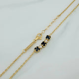 Cadena Trebol Aro Seguido 4gr / 17 3/4 in / 0.5mm Oro Amarillo 18K %