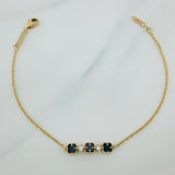 Pulso Trebol Aro Seguido 2.5gr / 7 1/4 in / 0.5mm Oro Amarillo 18K %