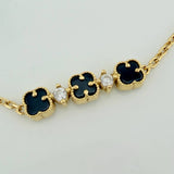 Pulso Trebol Aro Seguido 2.5gr / 7 1/4 in / 0.5mm Oro Amarillo 18K %