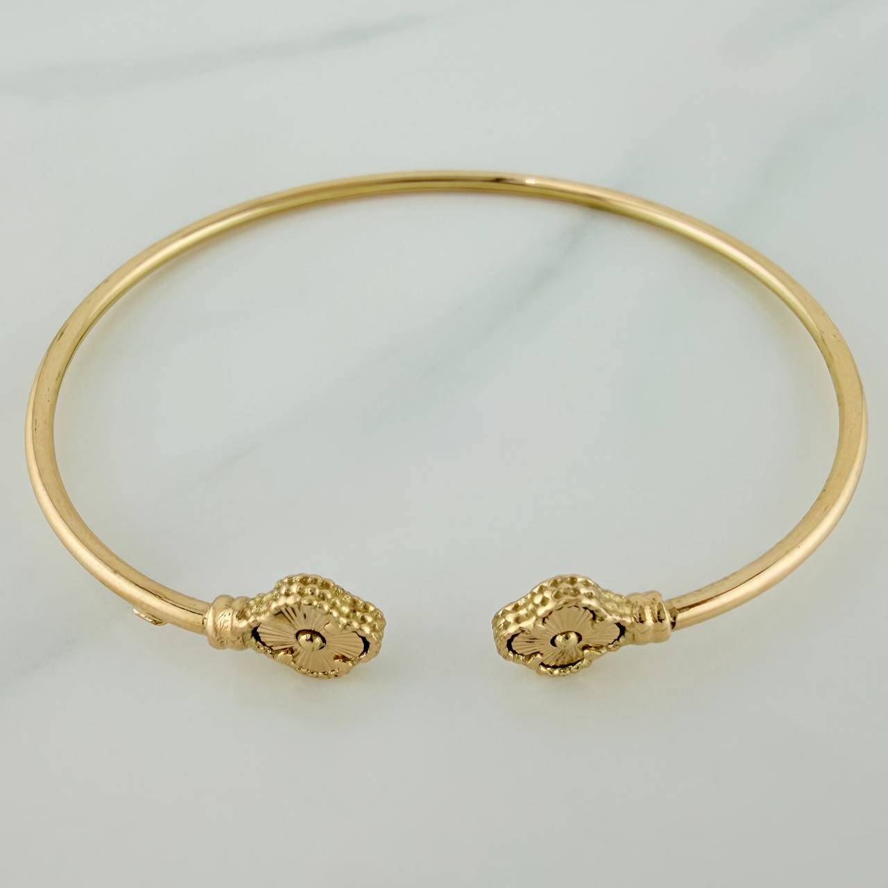 Pulso Trebol 3.4gr / 6 1/4 in / 2mm Oro Amarillo Nac.Esp. 18K $