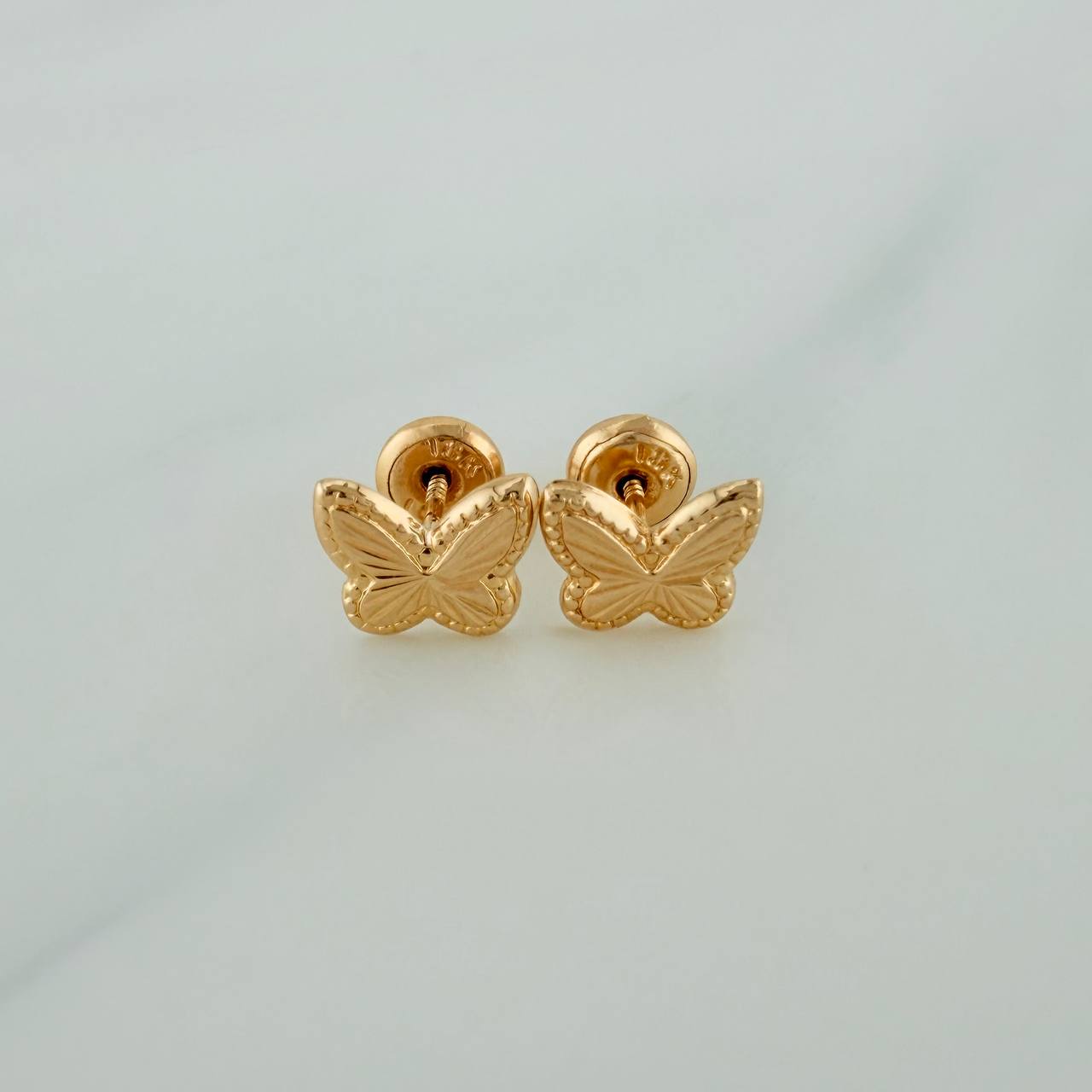 Topos Mariposa 0.85gr / 8mm Oro Amarillo 18K %