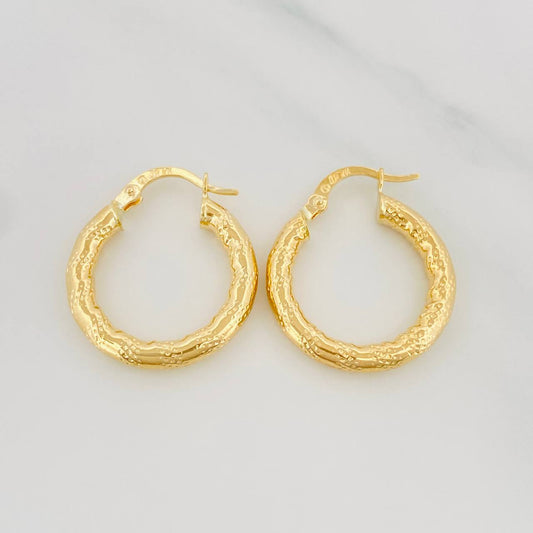 Hoop Earrings Noel 2.45 g / 1 in Yellow Gold 18K
