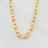 Rustic Screw Chain 15.5g / 24 in / 5.21mm Three Golds 18K