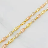 Rustic Screw Chain 15.5g / 24 in / 5.21mm Three Golds 18K