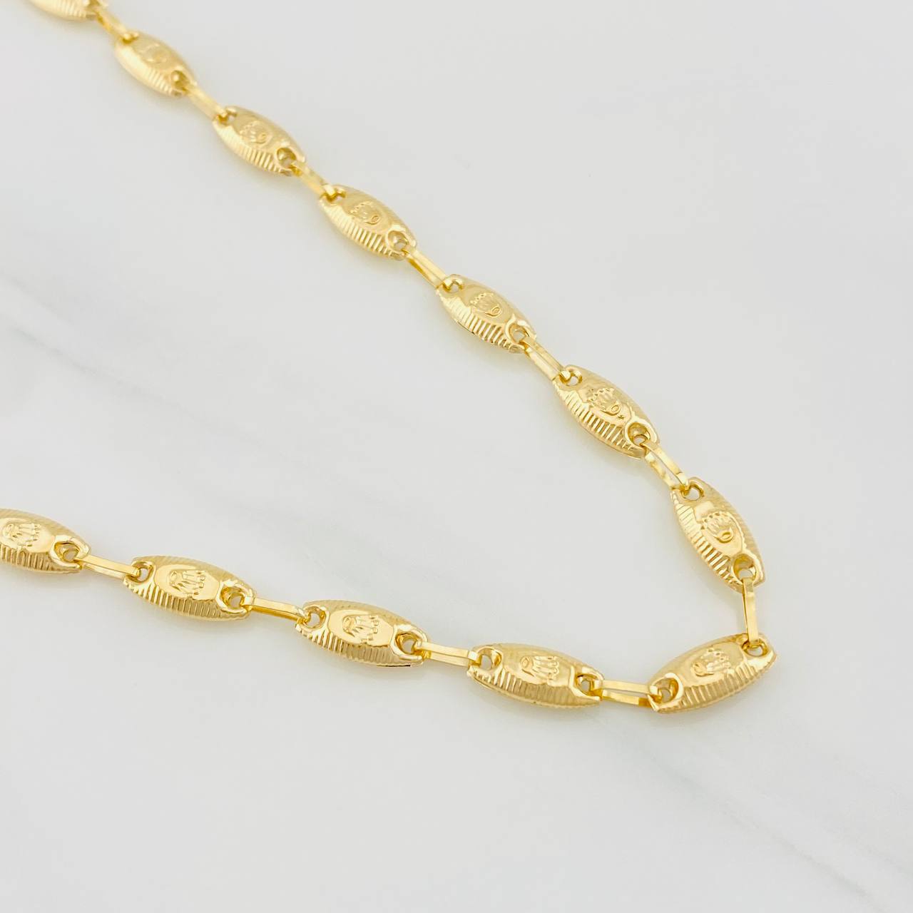 Cadena Rustica Corona 11g / 24 in / 4.55mm Oro Amarillo 18K