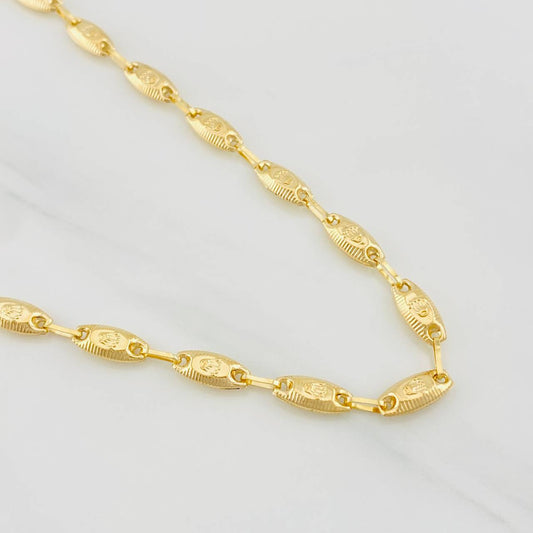 Cadena Rustica Corona 11g / 24 in / 4.55mm Oro Amarillo 18K