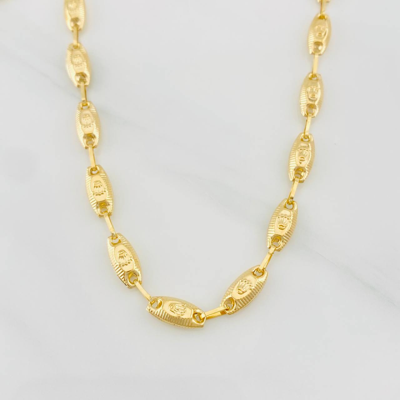 Cadena Rustica Corona 11g / 24 in / 4.55mm Oro Amarillo 18K