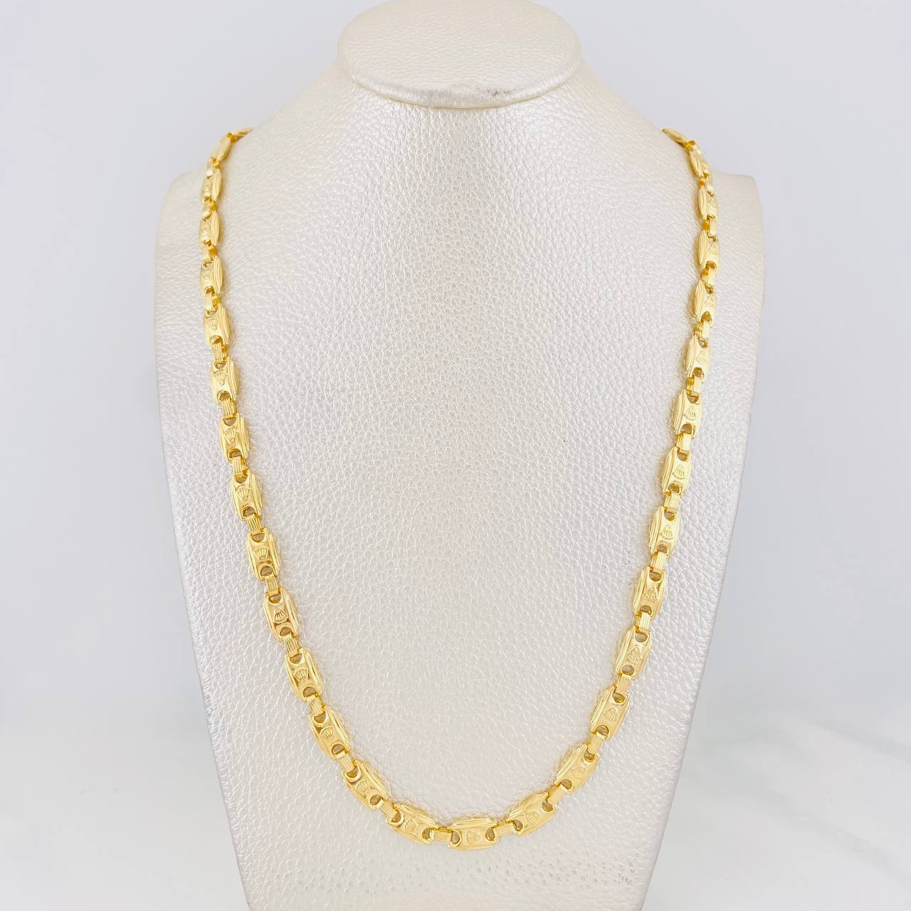 Rustic Crown Chain 17.05g / 24 in / 5.8mm 18K Yellow Gold