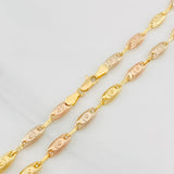 Cadena Rustica Corona 10.4g / 24 in / 4.5mm Tres Oros 18K