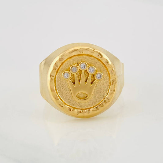 Crown Ring 3.25g / Size 8 1/2 Yellow Gold 18K