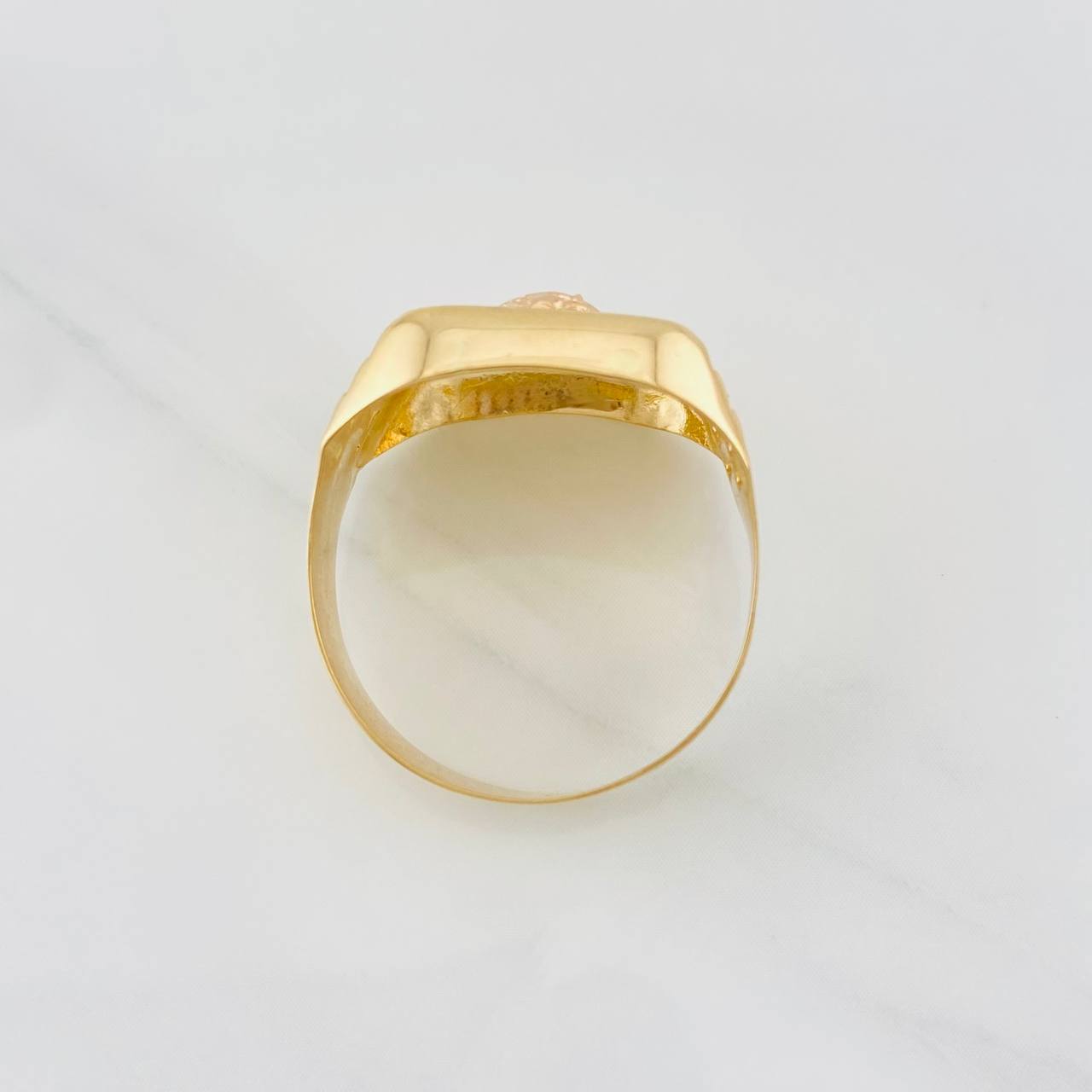 Anillo Rostro Cristo 4g / T9 Dos Oros Amarillo Rosa 18K