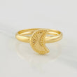 Anillo Media Luna Diamantada 0.95g / T7 1/4 Oro Amarillo 18K