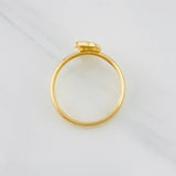 Anillo Media Luna Diamantada 0.95g / T7 1/4 Oro Amarillo 18K