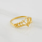 Heart Crown Ring 15's 1.5g / T6 3/4 Yellow Gold 18K