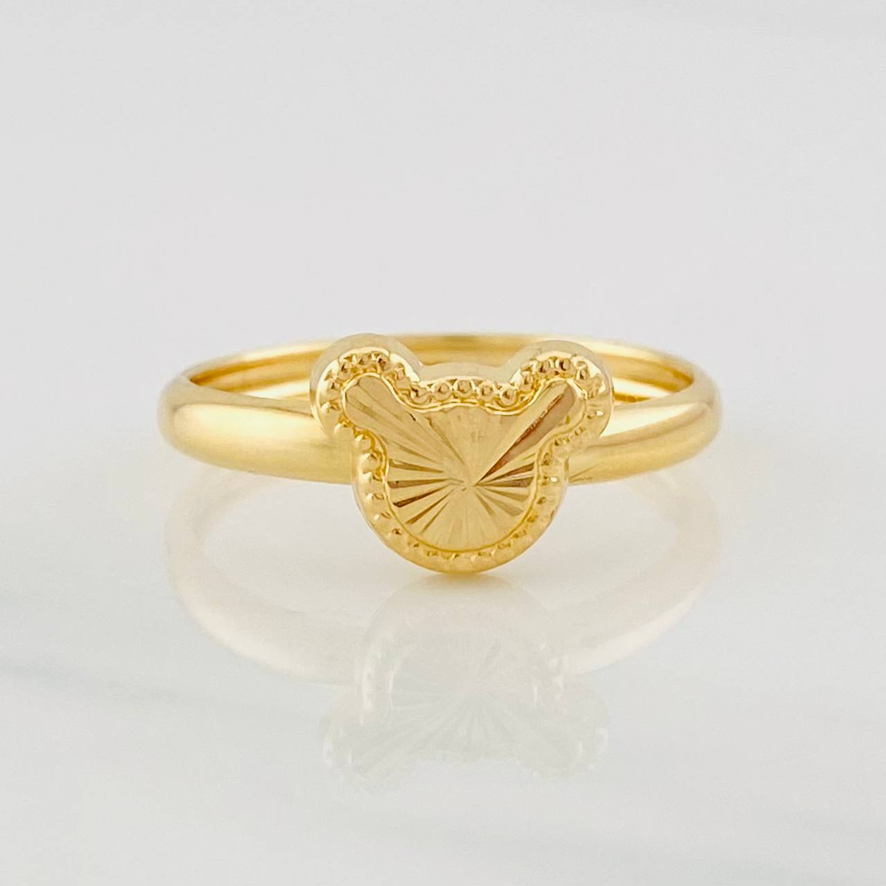 Anillo Raton Diamantado 1.1g / T8 Oro Amarillo 18K