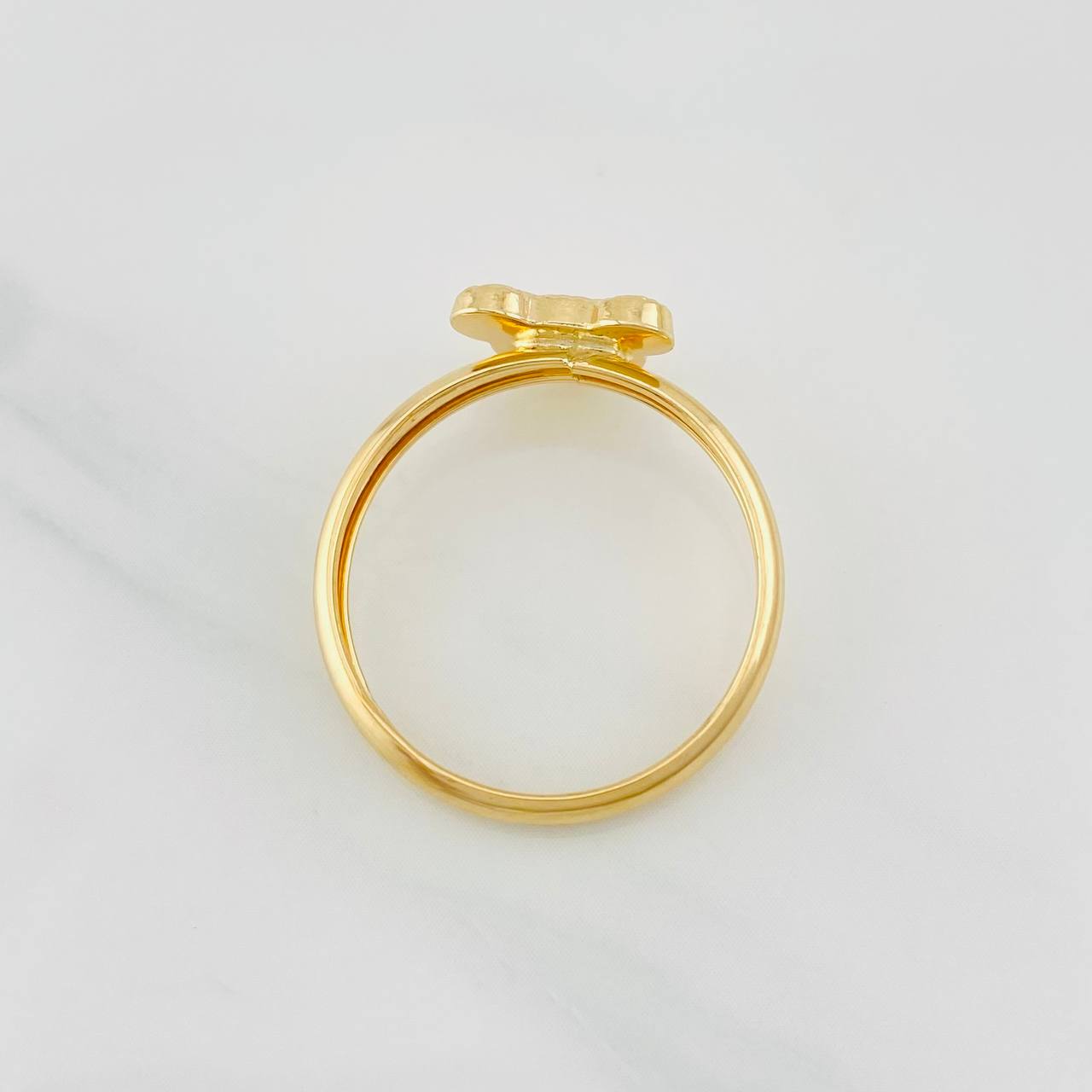 Anillo Raton Diamantado 1.1g / T8 Oro Amarillo 18K