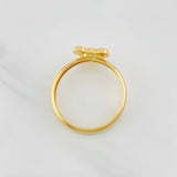 Anillo Raton Diamantado 1.1g / T8 Oro Amarillo 18K