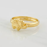 Anillo Elefante Diamantado 0.95g / T5 Oro Amarillo 18K