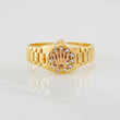 Anillo Correa Corona 3.75g / T6 Dos Oros Amarillo Rosa 18K