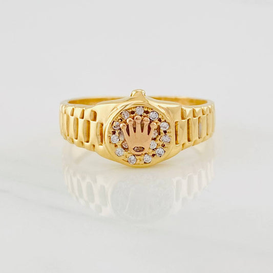 Ring Band Crown 3.75g / T6 Two-Tone Yellow Rose Gold 18K