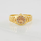 Anillo Correa Corona 3.75g / T6 Dos Oros Amarillo Rosa 18K