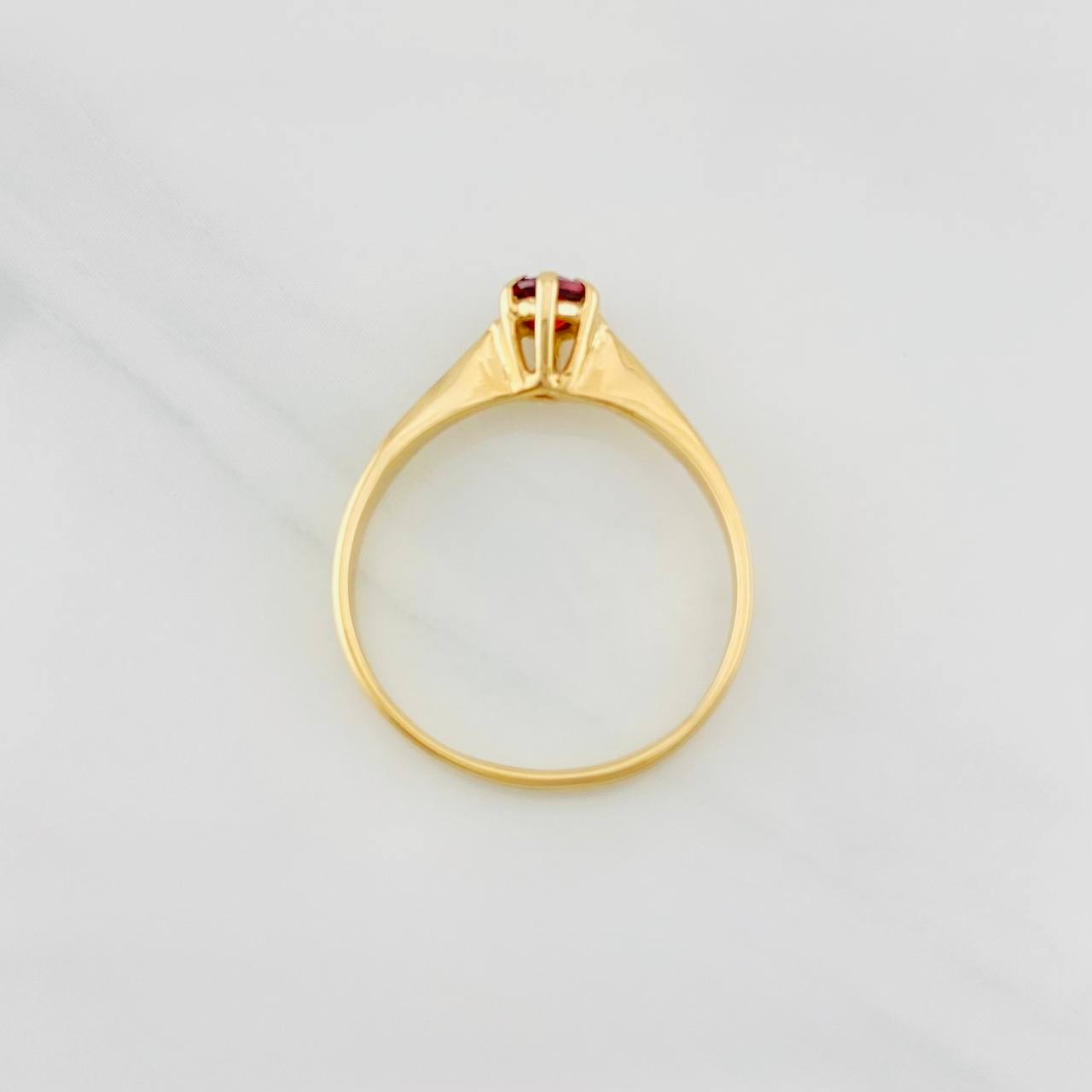 Solitaire Ring 1.65g / T4 1/2 Yellow Gold 18K