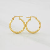 Candongas Mary 1.2g / 3/4 in Oro Amarillo 18K