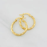 Candongas Mary 1.2g / 3/4 in Oro Amarillo 18K