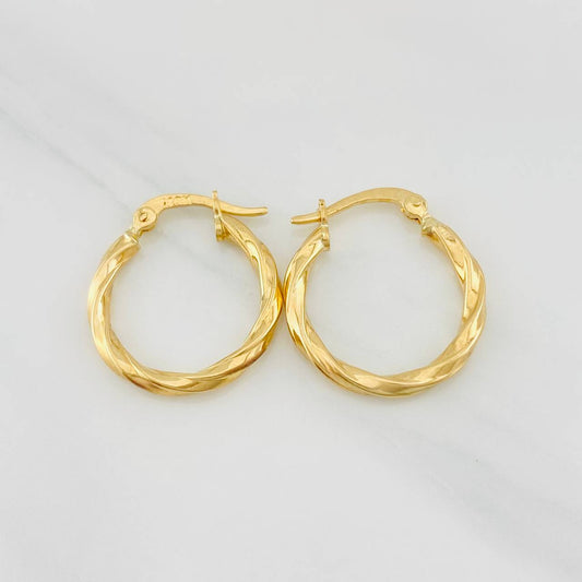 Hoop Earrings Kari 1.4g / 3/4 in Yellow Gold 18K