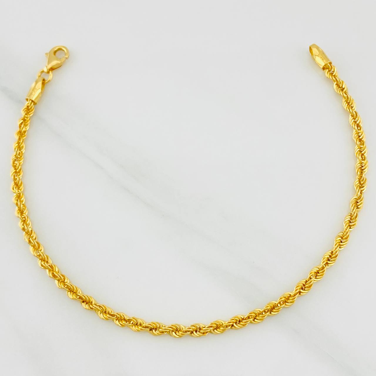 Rope Bracelet 2.15g / 7 in / 2.73mm Yellow Gold 18K