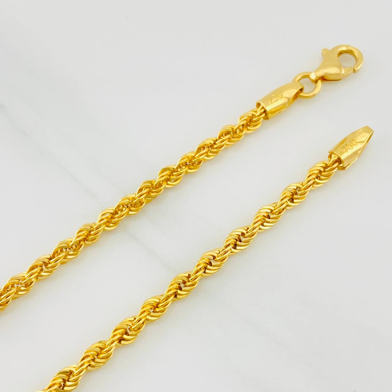 Rope Bracelet 2.15g / 7 in / 2.73mm Yellow Gold 18K