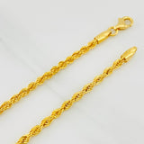 Rope Bracelet 2.15g / 7 in / 2.73mm Yellow Gold 18K