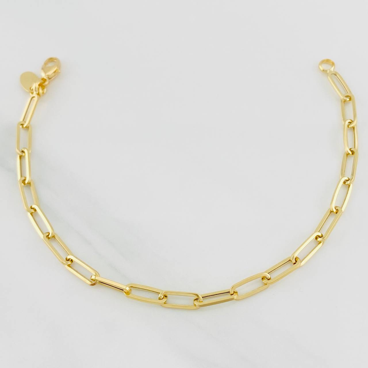 Paperclip Bracelet 2.05g / 6 1/2 in / 3.41mm Yellow Gold 18K