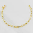 Paperclip Bracelet 2.05g / 6 1/2 in / 3.41mm Yellow Gold 18K