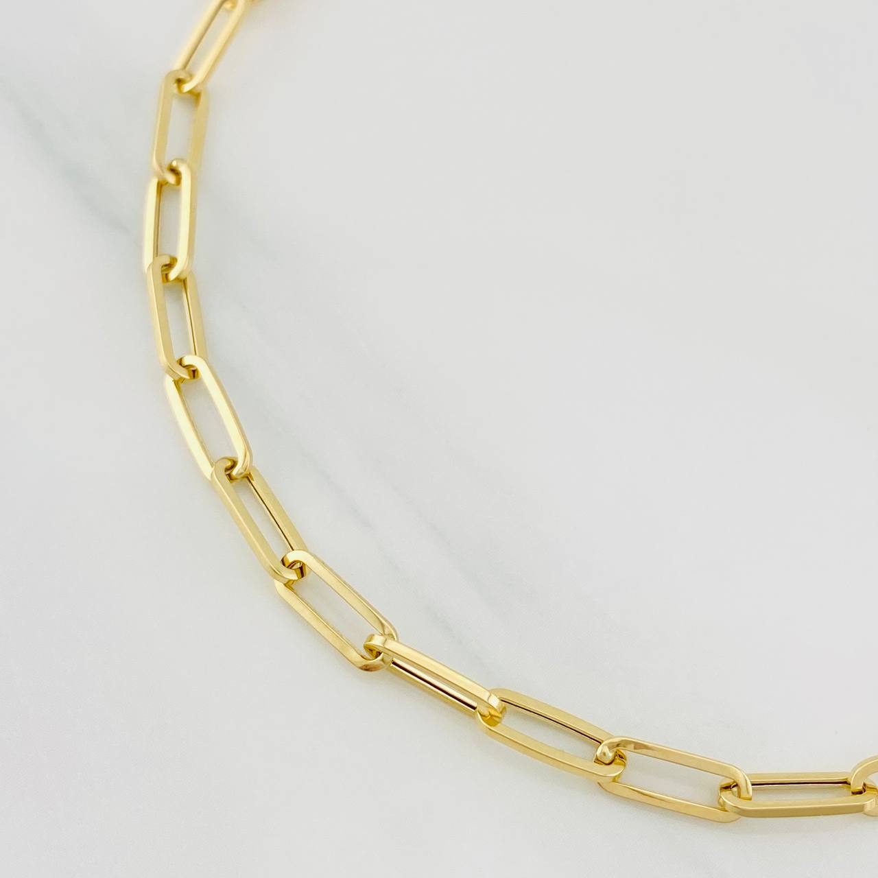 Paperclip Bracelet 2.05g / 6 1/2 in / 3.41mm Yellow Gold 18K