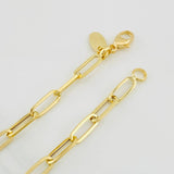 Paperclip Bracelet 2.05g / 6 1/2 in / 3.41mm Yellow Gold 18K