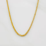 Franco Chain 2g / 22 in / 1.28mm Two-Tone Yellow White 18K Gold