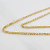 Franco Chain 2g / 22 in / 1.28mm Two-Tone Yellow White 18K Gold