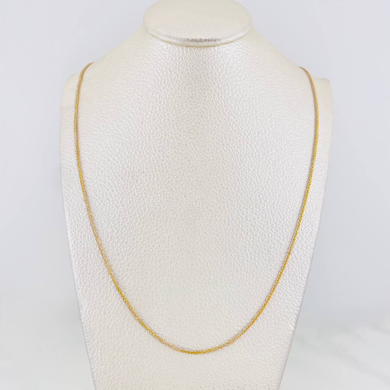 Franco Chain 2g / 22 in / 1.28mm Two-Tone Yellow White 18K Gold