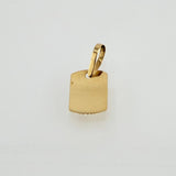 Pendant Oval Rectangular Plate 1.gr / 1 in / 18K Yellow Gold