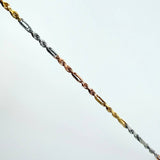 Pulso Lazo Especial 2.45gr / 7 1/2 in / 2.4mm Tres Oros 18K *